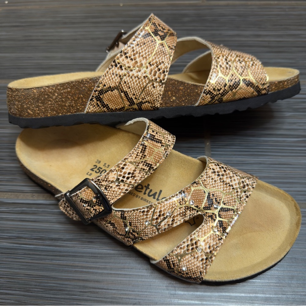 BETULA Snake Print Sandals women’s size 8